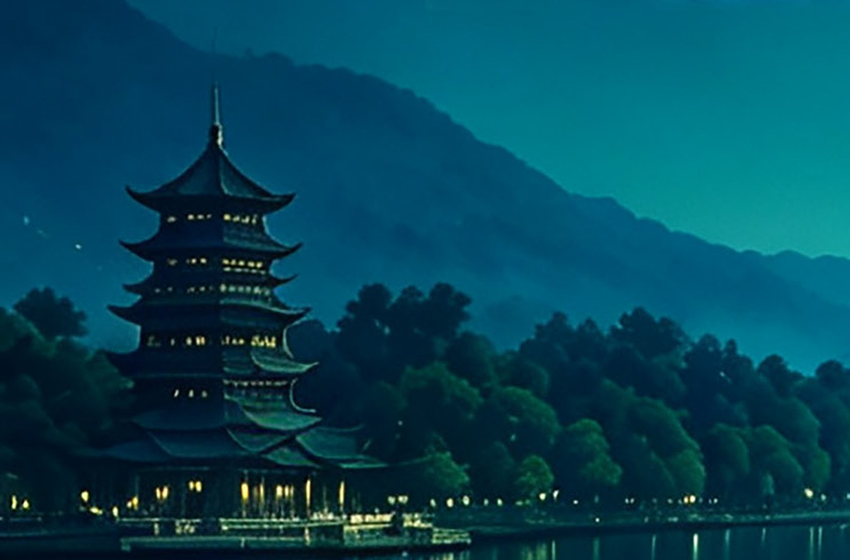 Leifeng Pagoda on the shore of West Lake